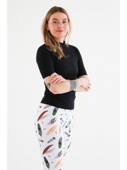 Černé dámské triko se stojáčkem nanosilver®
