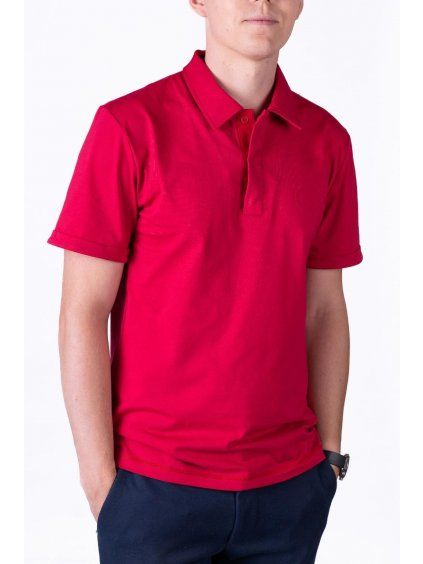 Červená pánská polokošile Golf Polo nanoSPACE by LADA