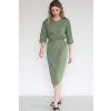 Khaki minimalistické šaty TUNIQ – nanoSPACE by LADA (Velikost L)